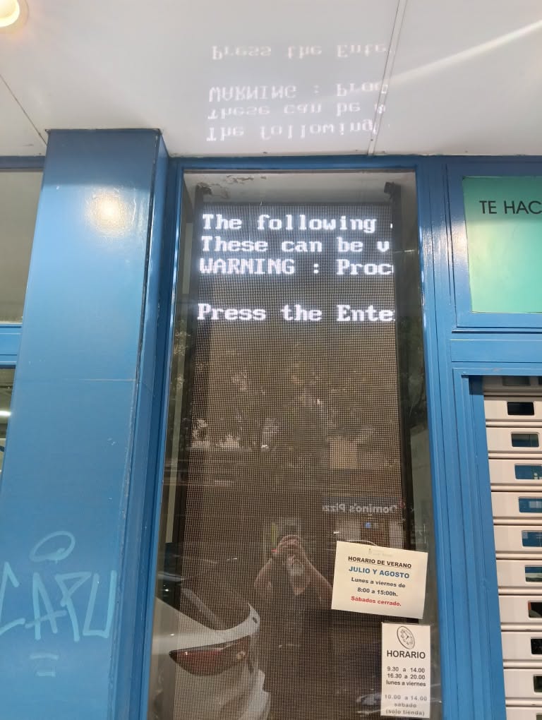 the following / these can be v / warning : proc / press the ente